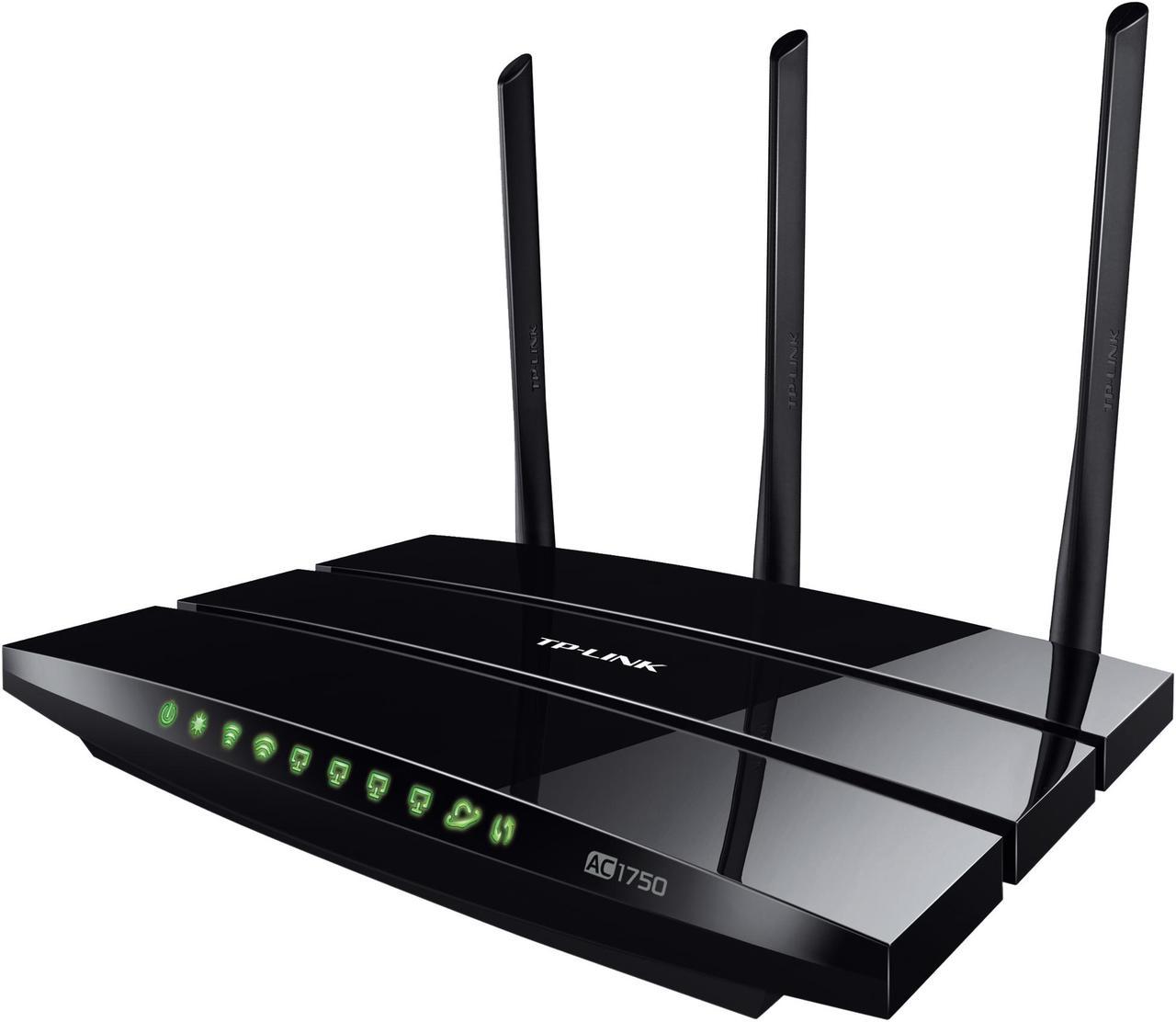 TP-LINK Archer C7 Wireless AC1750 Dual Band Gigabit Router, 450 Mbps on 2.4 GHz + 1300 Mbps on 5 GHz, 1 USB Port, IPv6, Guest Network